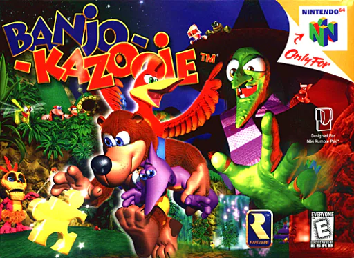 Banjo-Kazooie Nintendo 64 box art